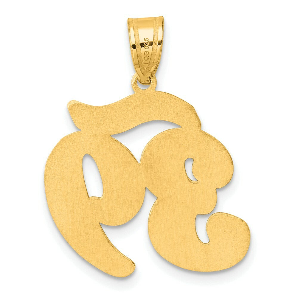 14K Yellow Gold Polished Script Number 39 Pendant