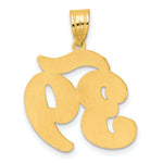 Load image into Gallery viewer, 14K Yellow Gold Polished Script Number 39 Pendant
