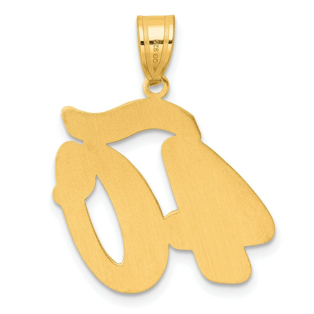 14K Yellow Gold Polished Script Number 40 Pendant