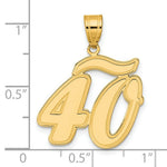 Load image into Gallery viewer, 14K Yellow Gold Polished Script Number 40 Pendant
