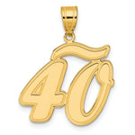 Load image into Gallery viewer, 14K Yellow Gold Polished Script Number 40 Pendant

