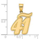 Load image into Gallery viewer, 14K Yellow Gold Polished Script Number 41 Pendant
