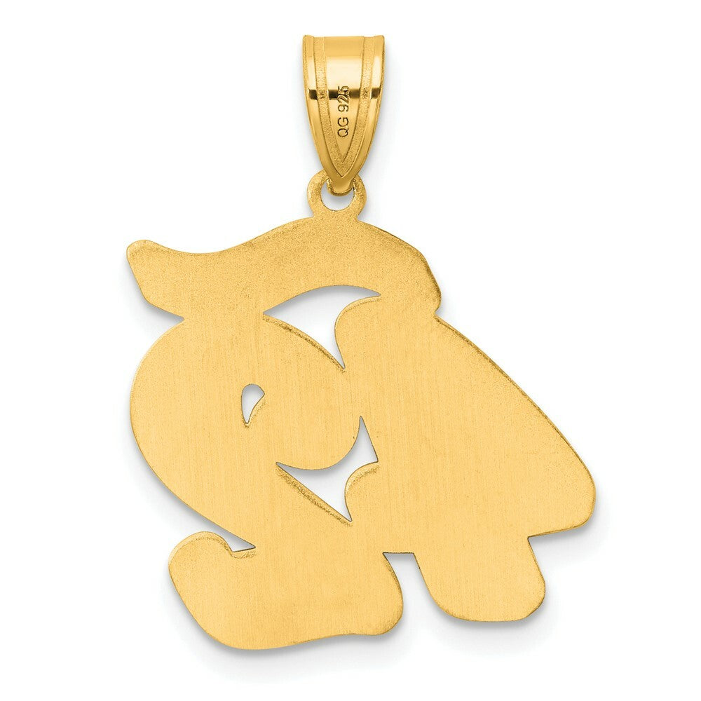 14K Yellow Gold Polished Script Number 42 Pendant