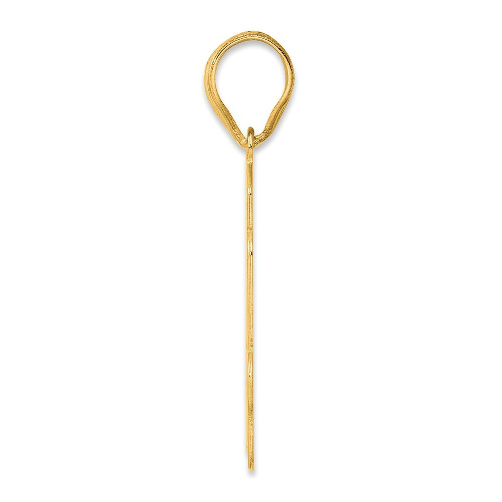 14K Yellow Gold Polished Script Number 44 Pendant