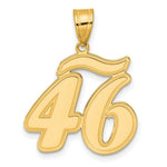 Load image into Gallery viewer, 14K Yellow Gold Polished Script Number 46 Pendant
