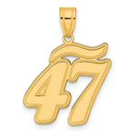 Load image into Gallery viewer, 14K Yellow Gold Polished Script Number 47 Pendant
