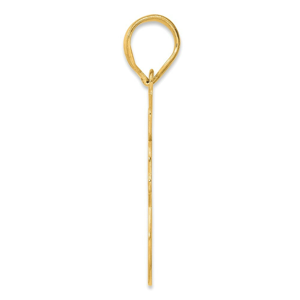 14K Yellow Gold Polished Script Number 48 Pendant