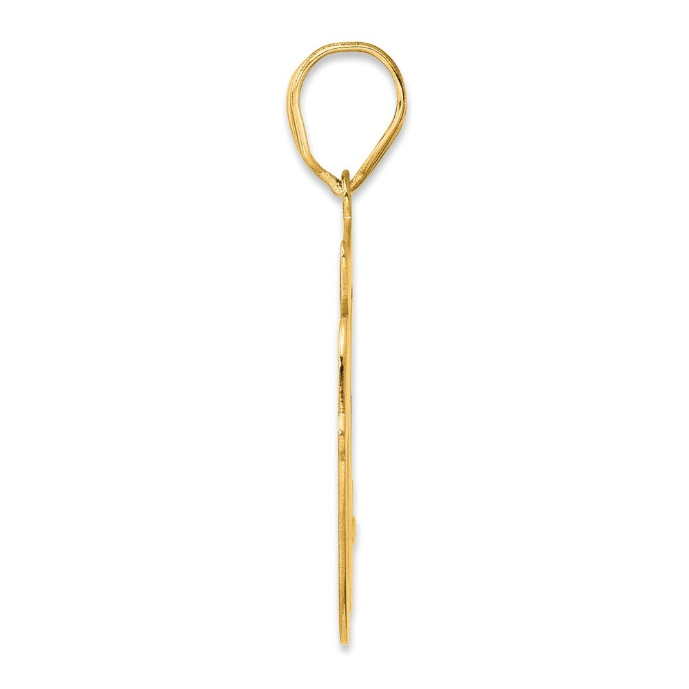 14K Yellow Gold Polished Script Number 50 Pendant
