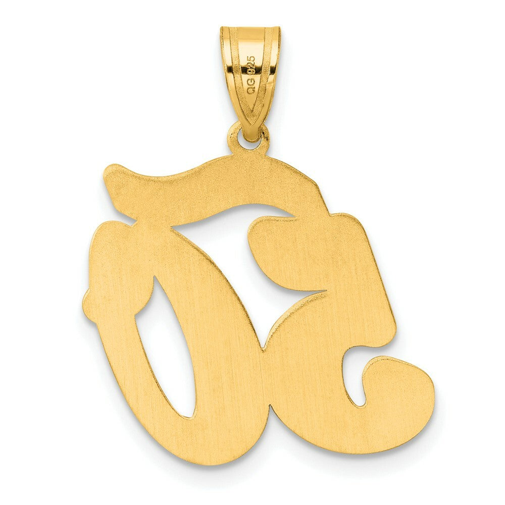 14K Yellow Gold Polished Script Number 50 Pendant