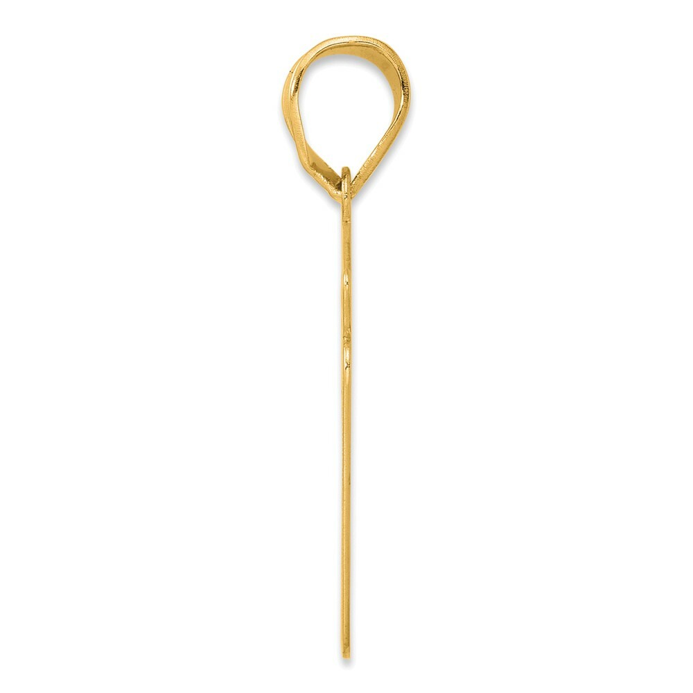 14K Yellow Gold Polished Script Number 51 Pendant