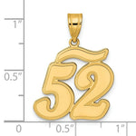 Load image into Gallery viewer, 14K Yellow Gold Polished Script Number 52 Pendant
