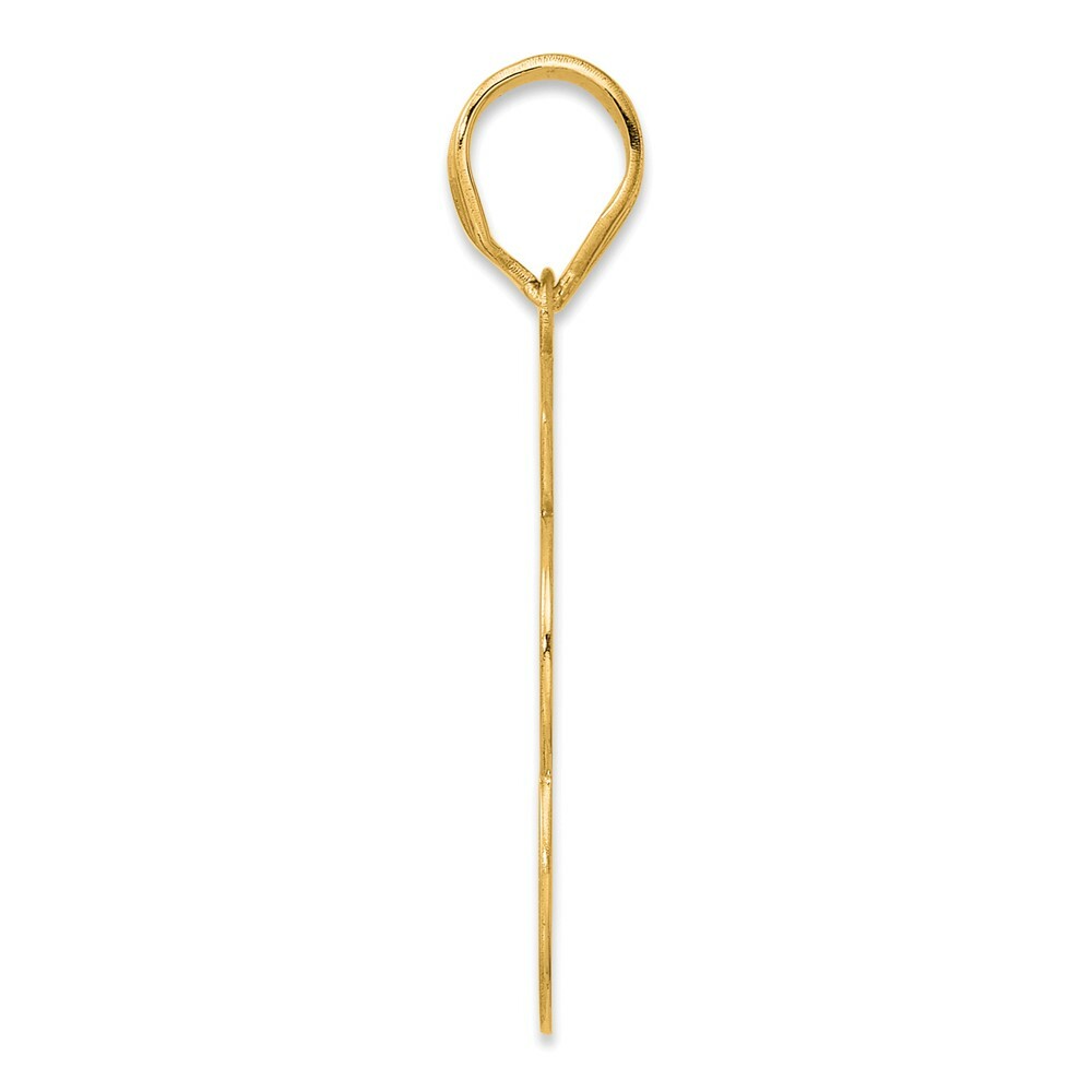 14K Yellow Gold Polished Script Number 53 Pendant