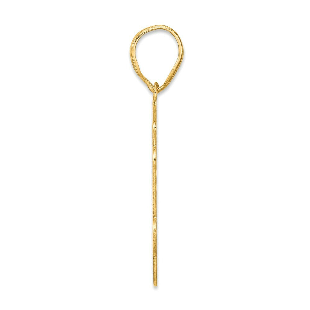 14K Yellow Gold Polished Script Number 54 Pendant
