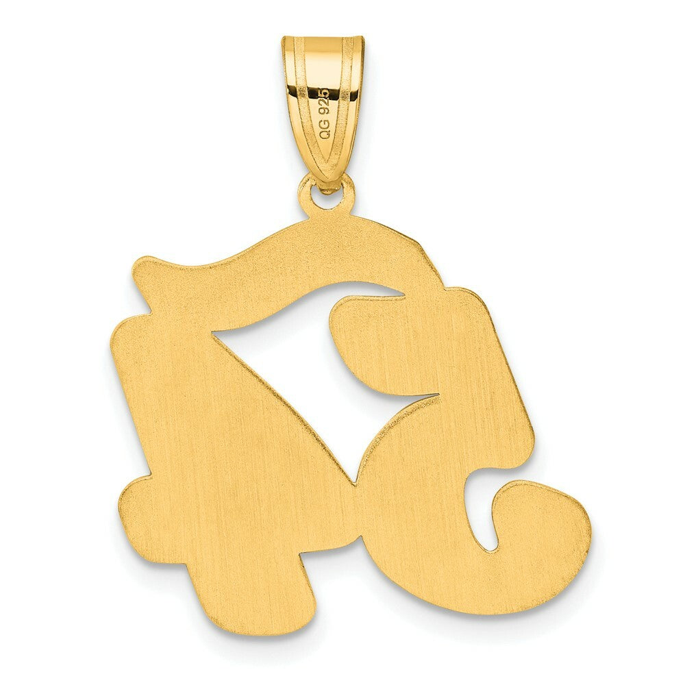 14K Yellow Gold Polished Script Number 54 Pendant