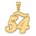 Load image into Gallery viewer, 14K Yellow Gold Polished Script Number 54 Pendant
