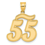 Load image into Gallery viewer, 14K Yellow Gold Polished Script Number 55 Pendant
