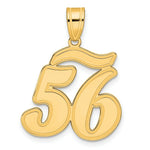 Load image into Gallery viewer, 14K Yellow Gold Polished Script Number 56 Pendant
