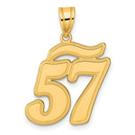 Load image into Gallery viewer, 14K Yellow Gold Polished Script Number 57 Pendant
