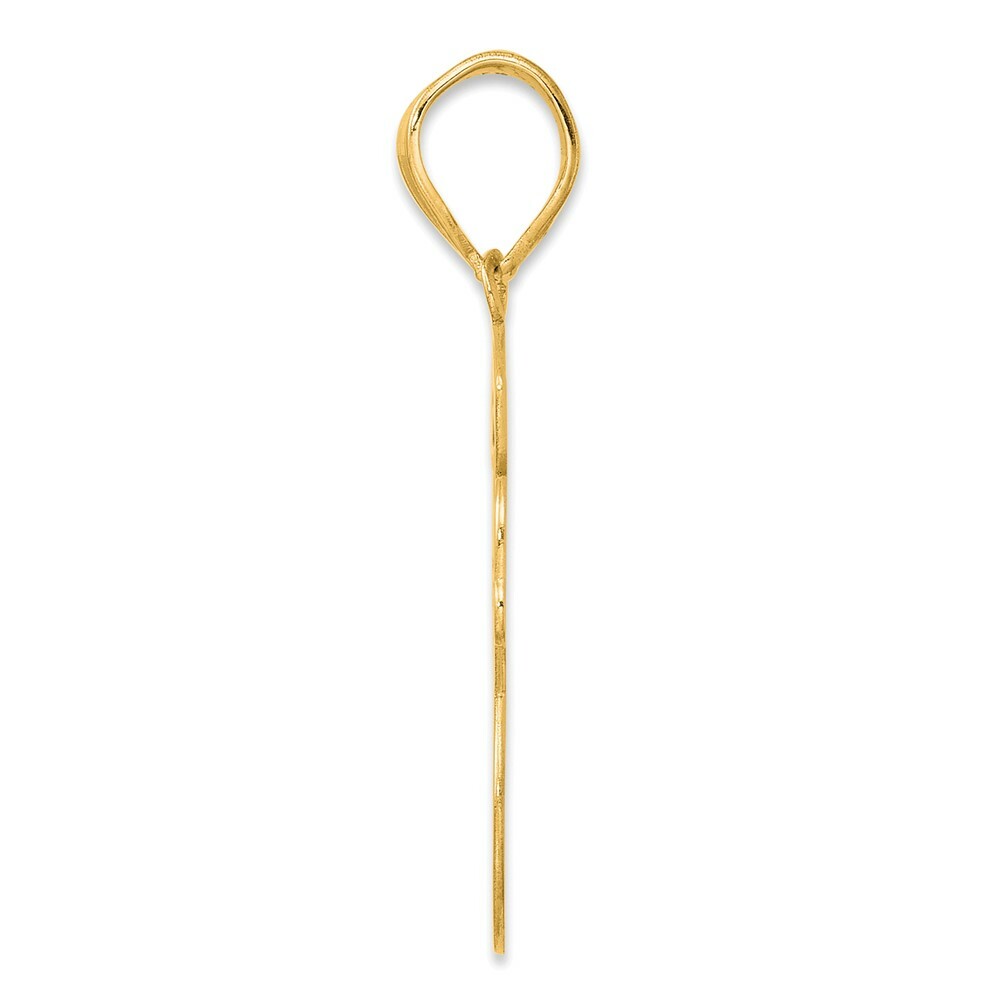 14K Yellow Gold Polished Script Number 58 Pendant