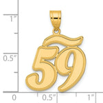 Load image into Gallery viewer, 14K Yellow Gold Polished Script Number 59 Pendant
