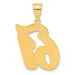Load image into Gallery viewer, 14K Yellow Gold Polished Script Number 61 Pendant
