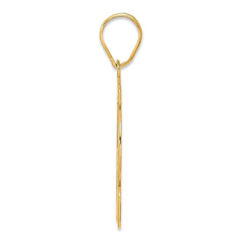 14K Yellow Gold Polished Script Number 62 Pendant