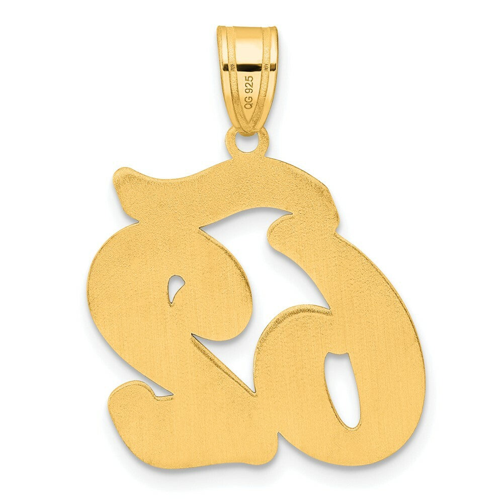 14K Yellow Gold Polished Script Number 62 Pendant