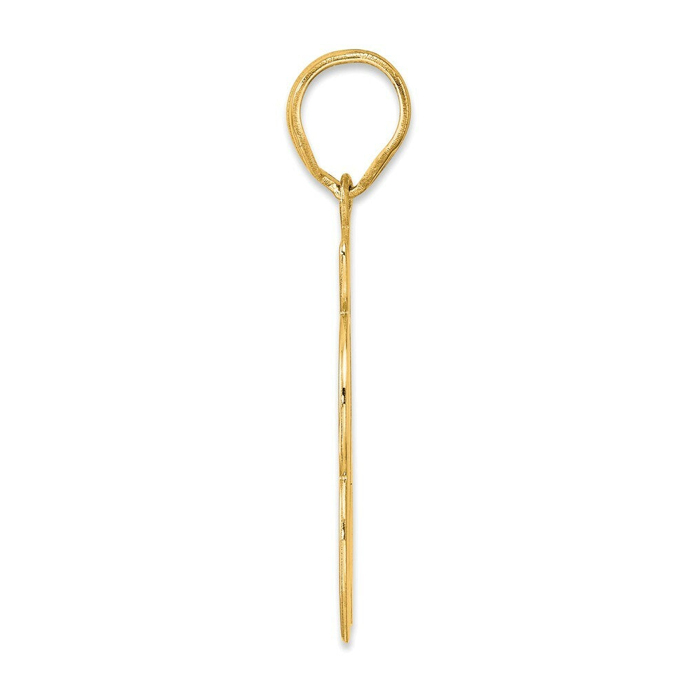 14K Yellow Gold Polished Script Number 63 Pendant