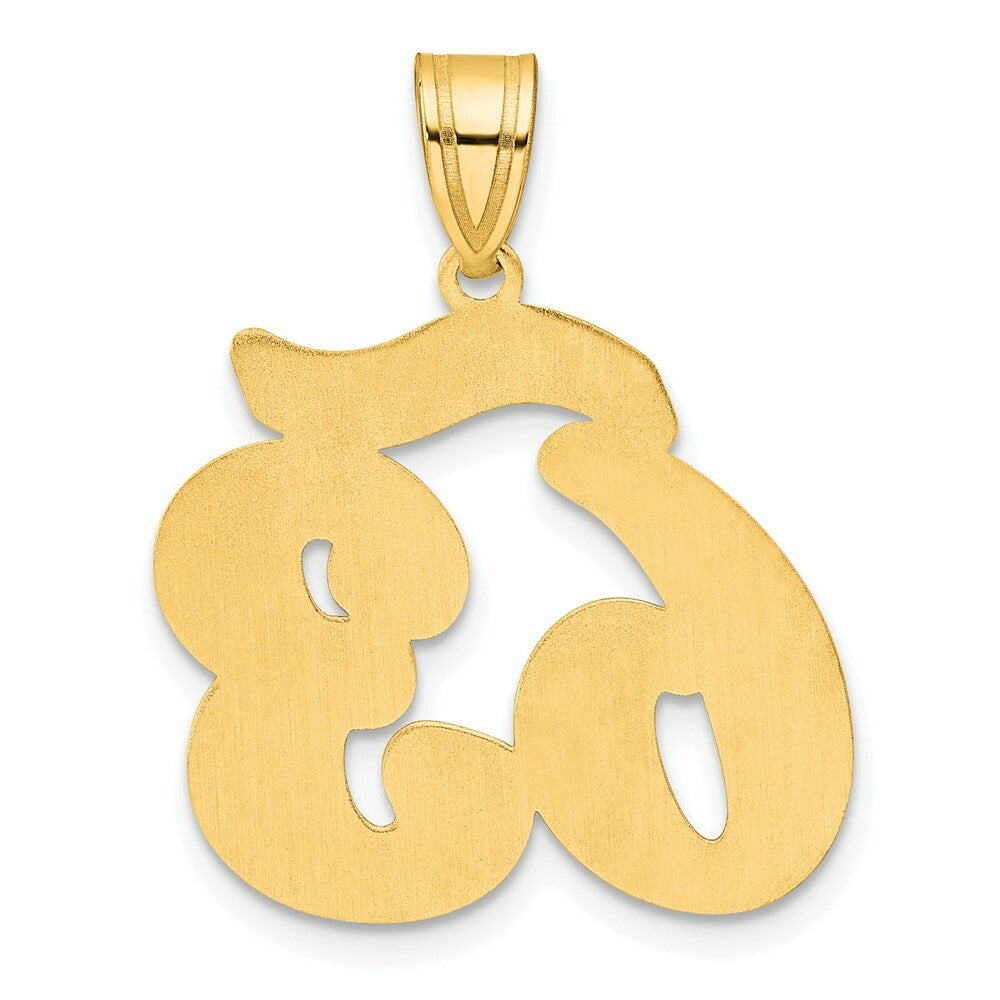 14K Yellow Gold Polished Script Number 63 Pendant