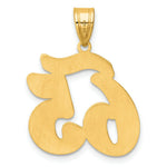 Load image into Gallery viewer, 14K Yellow Gold Polished Script Number 65 Pendant
