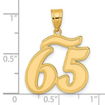 Load image into Gallery viewer, 14K Yellow Gold Polished Script Number 65 Pendant
