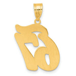 Load image into Gallery viewer, 14K Yellow Gold Polished Script Number 67 Pendant
