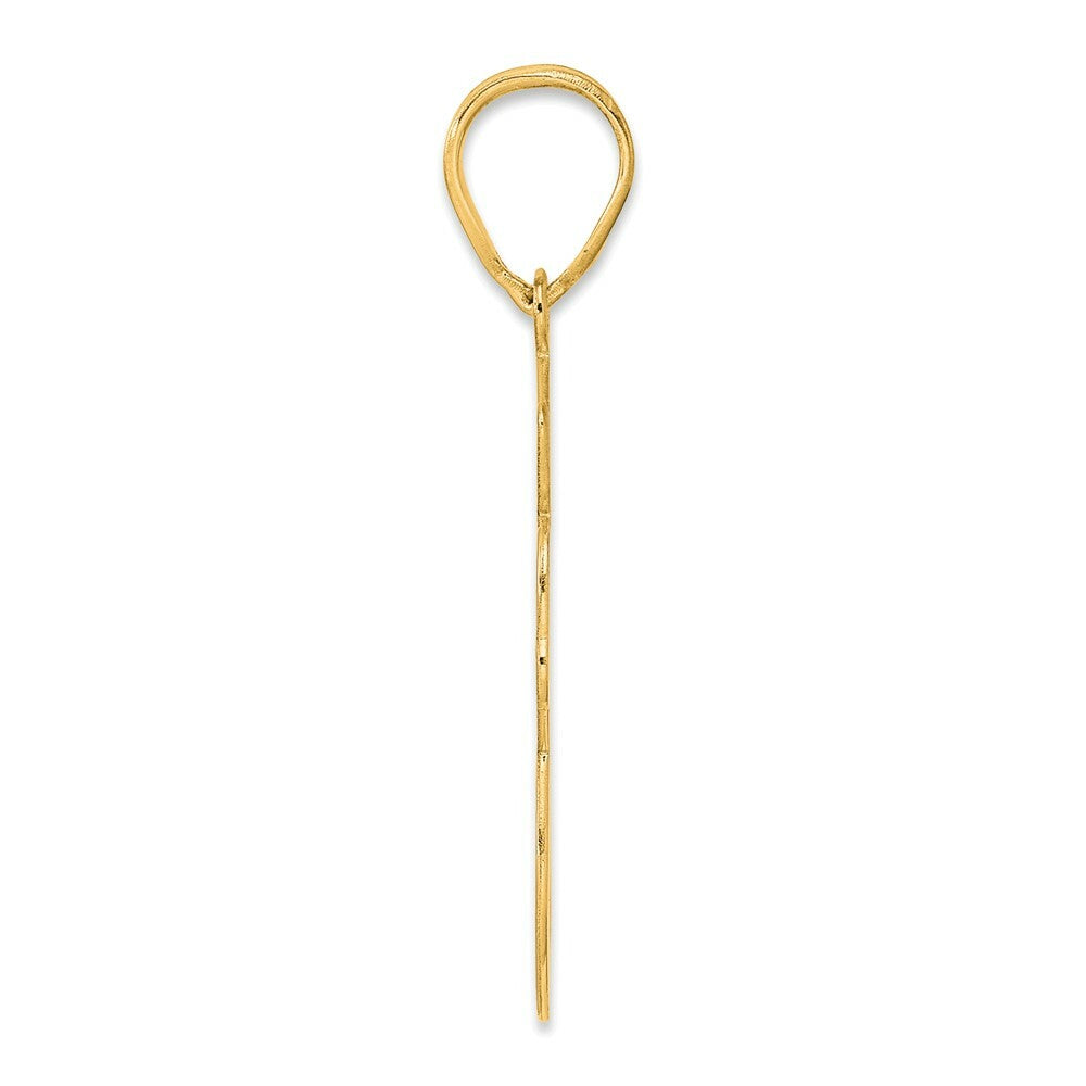 14K Yellow Gold Polished Script Number 68 Pendant