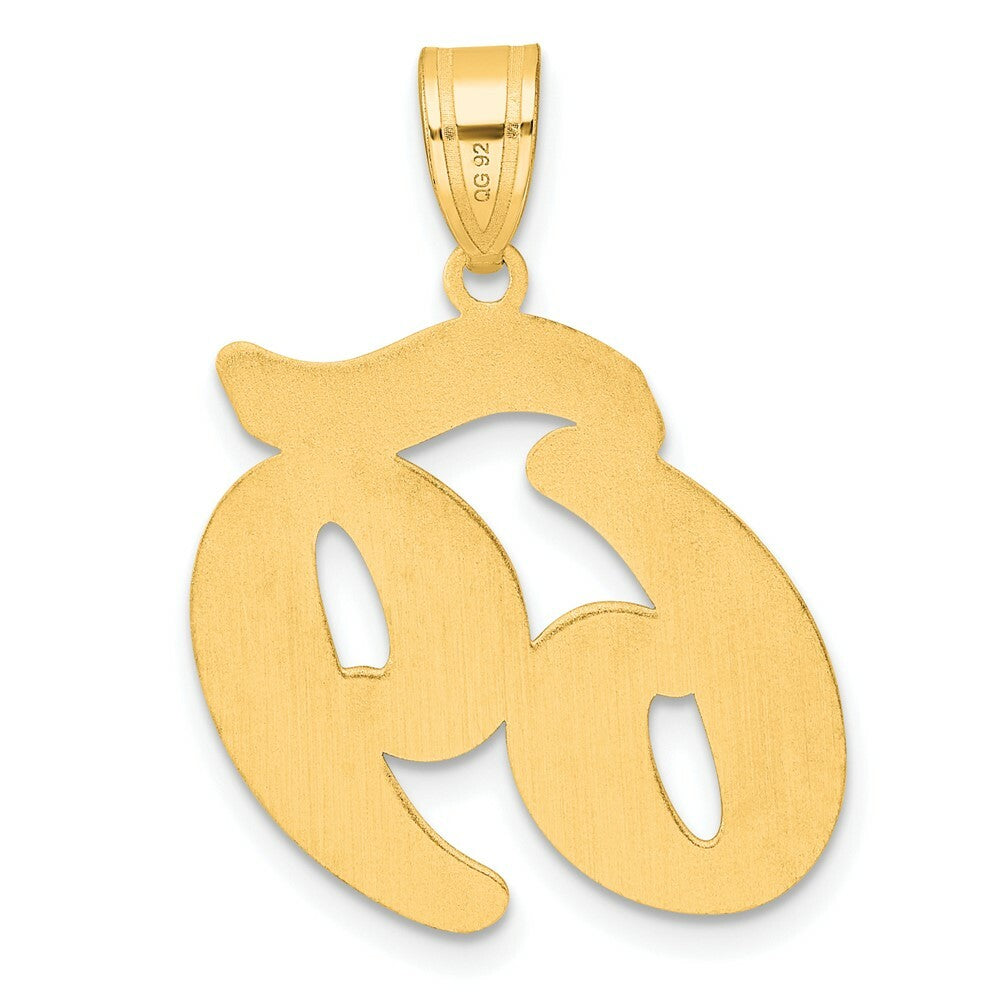 14K Yellow Gold Polished Script Number 69 Pendant