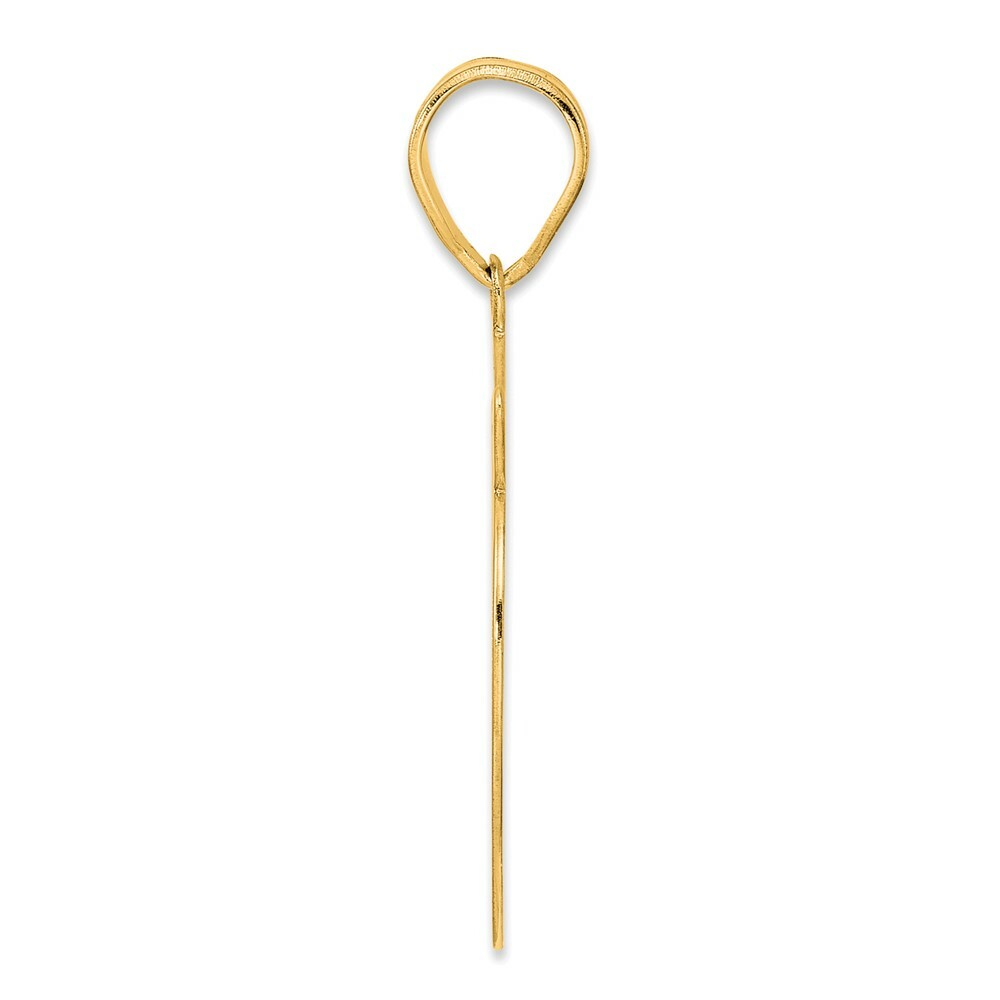 14K Yellow Gold Polished Script Number 69 Pendant