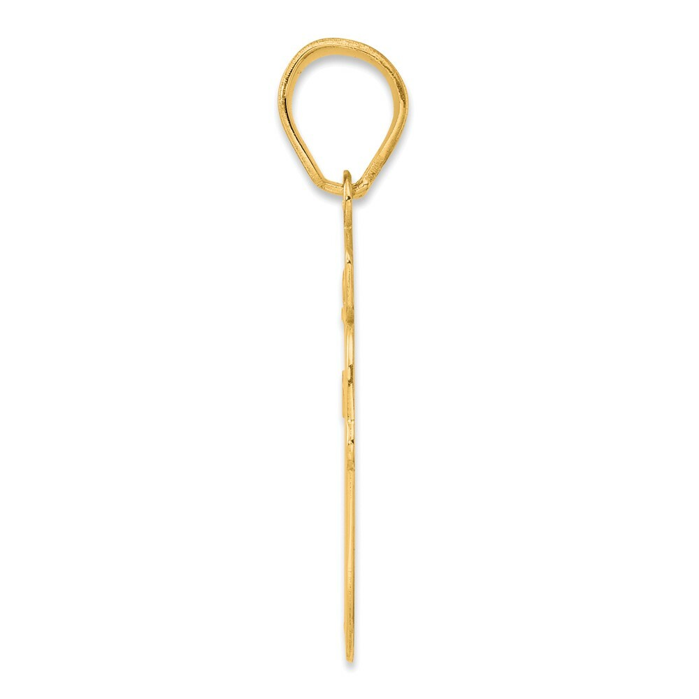 14K Yellow Gold Polished Script Number 70 Pendant