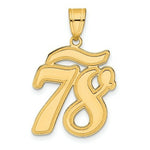 Load image into Gallery viewer, 14K Yellow Gold Polished Script Number 78 Pendant
