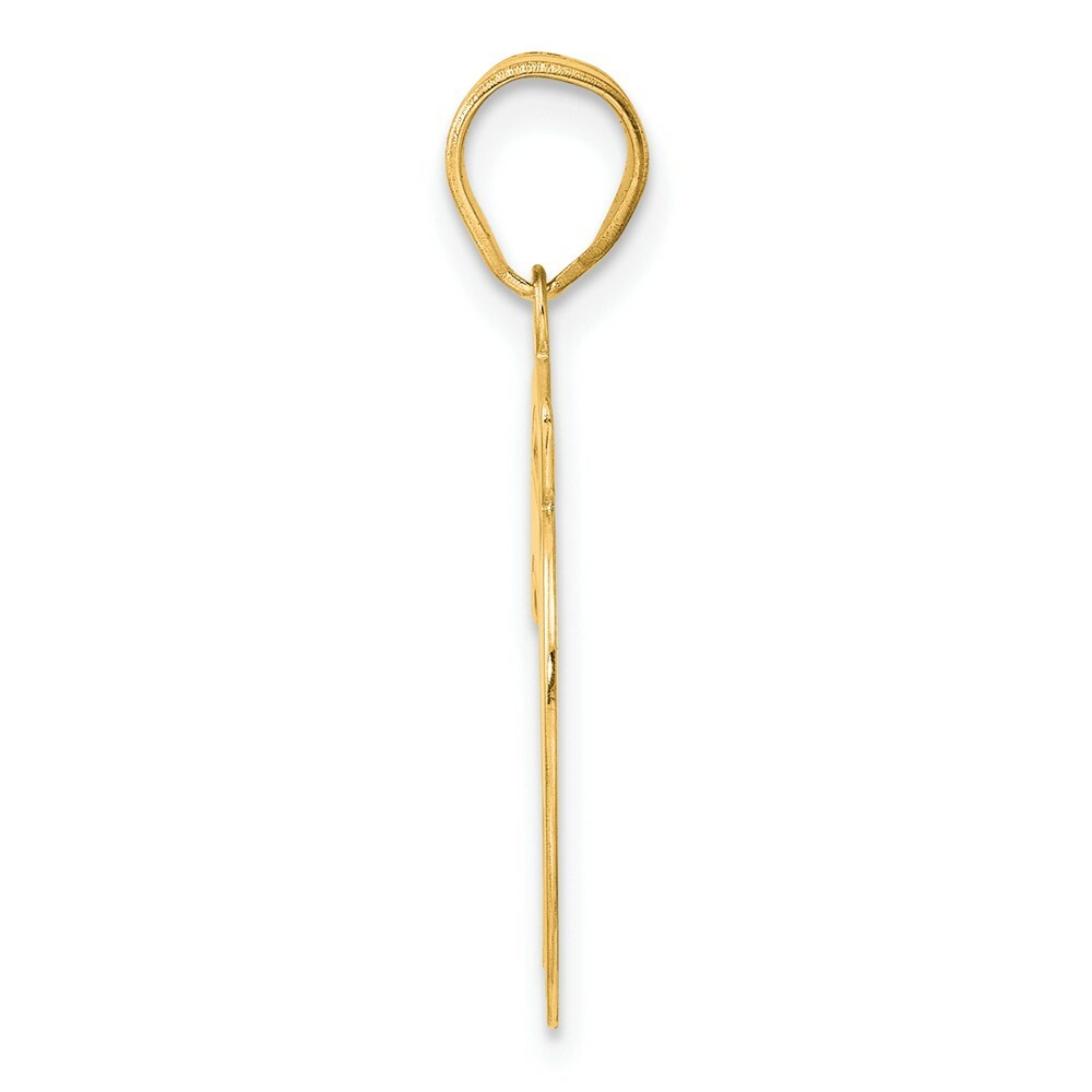 14K Yellow Gold Polished Script Number 79 Pendant