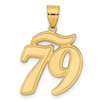 Load image into Gallery viewer, 14K Yellow Gold Polished Script Number 79 Pendant
