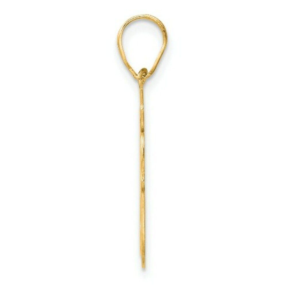 14K Yellow Gold Polished Script Number 80 Pendant