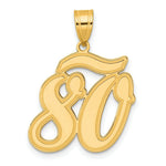 Load image into Gallery viewer, 14K Yellow Gold Polished Script Number 80 Pendant
