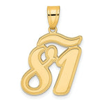 Load image into Gallery viewer, 14K Yellow Gold Polished Script Number 81 Pendant
