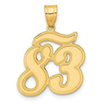 Load image into Gallery viewer, 14K Yellow Gold Polished Script Number 83 Pendant
