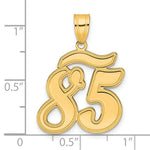 Load image into Gallery viewer, 14K Yellow Gold Polished Script Number 85 Pendant
