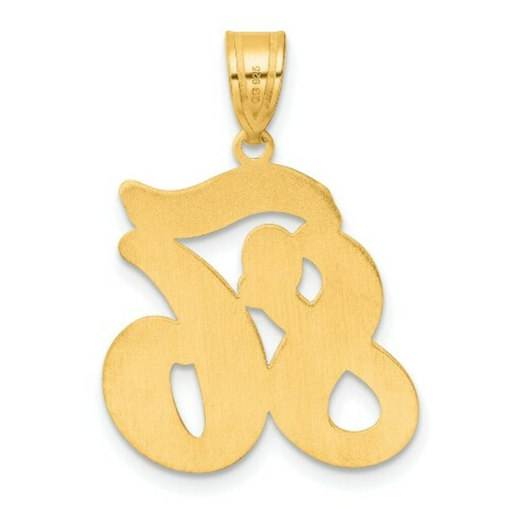 14K Yellow Gold Polished Script Number 86 Pendant
