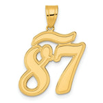 Load image into Gallery viewer, 14K Yellow Gold Polished Script Number 87 Pendant
