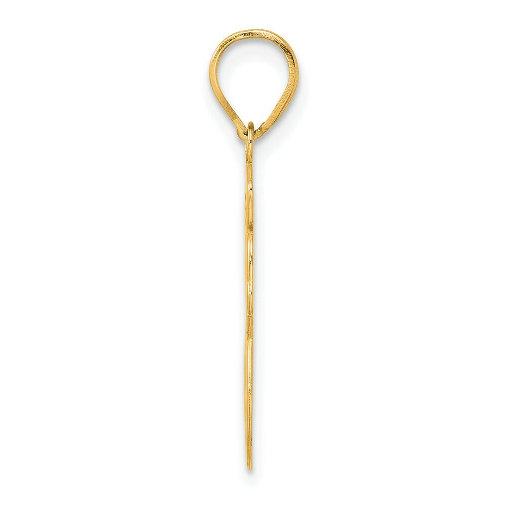 14K Yellow Gold Polished Script Number 88 Pendant