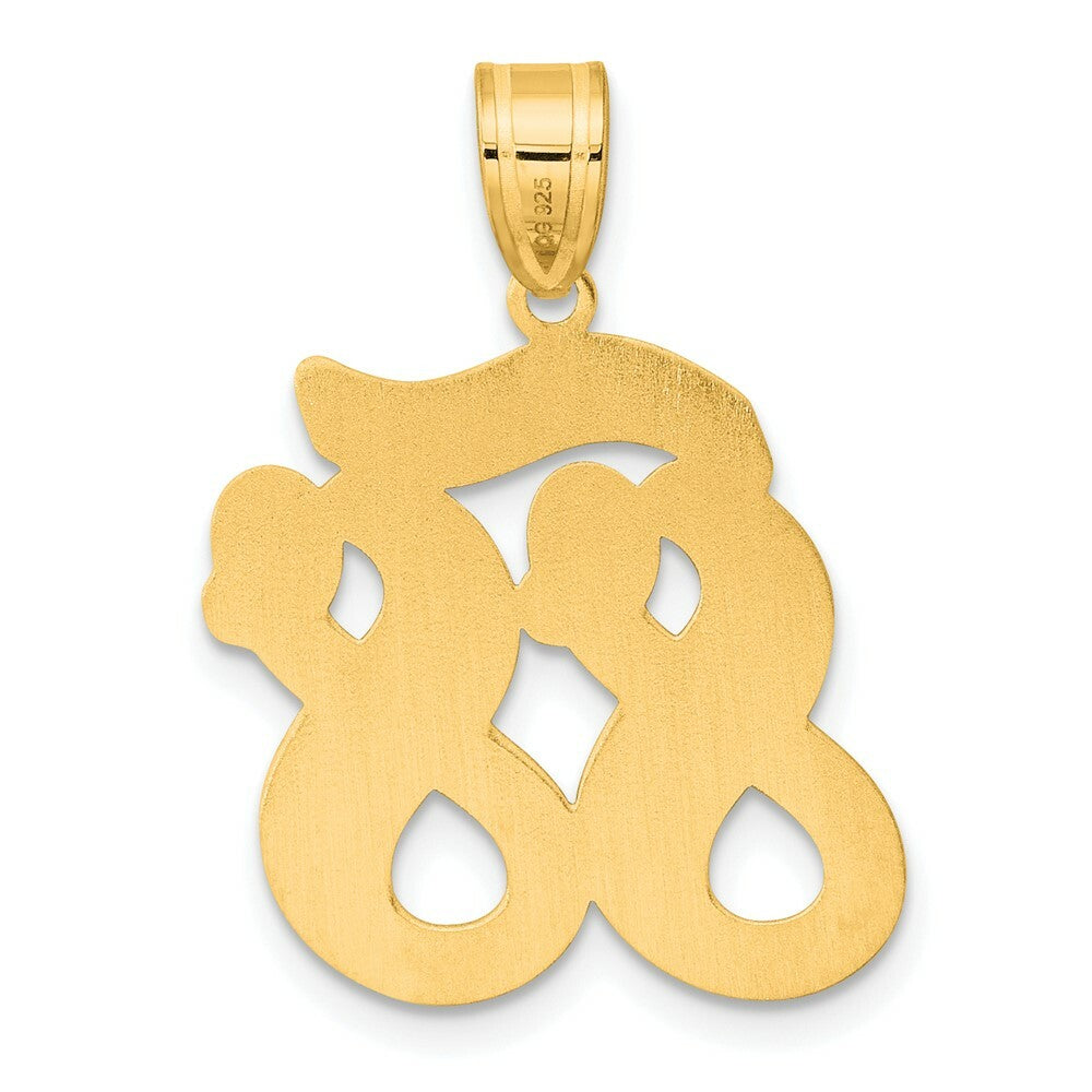 14K Yellow Gold Polished Script Number 88 Pendant