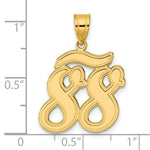 Load image into Gallery viewer, 14K Yellow Gold Polished Script Number 88 Pendant
