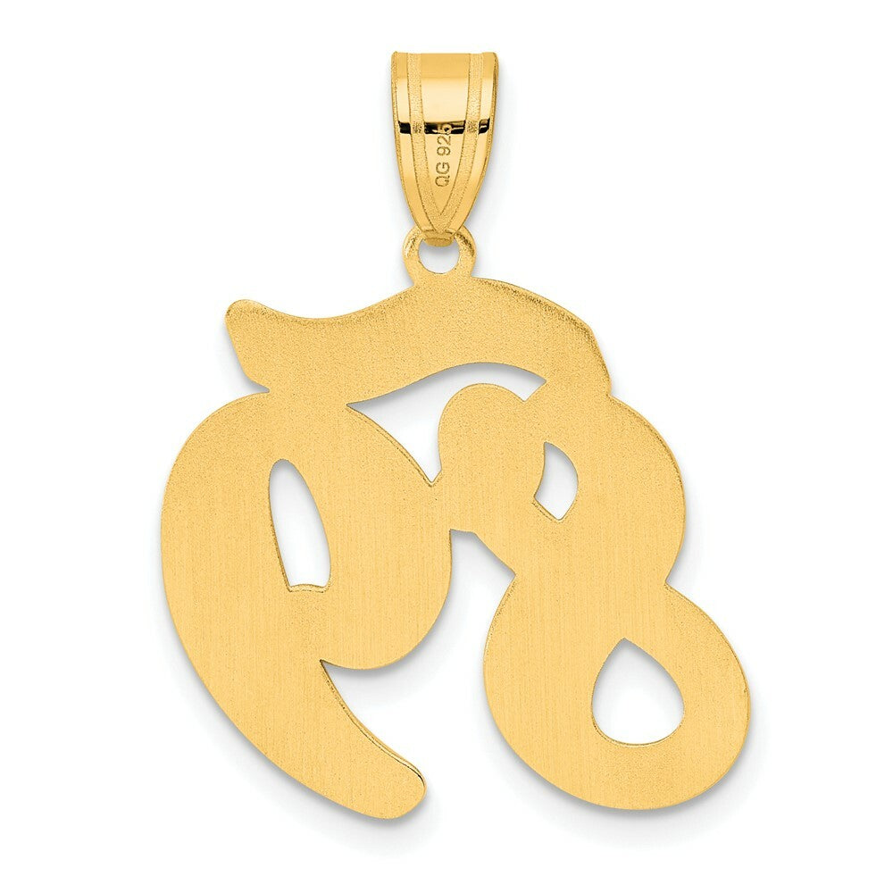 14K Yellow Gold Polished Script Number 89 Pendant